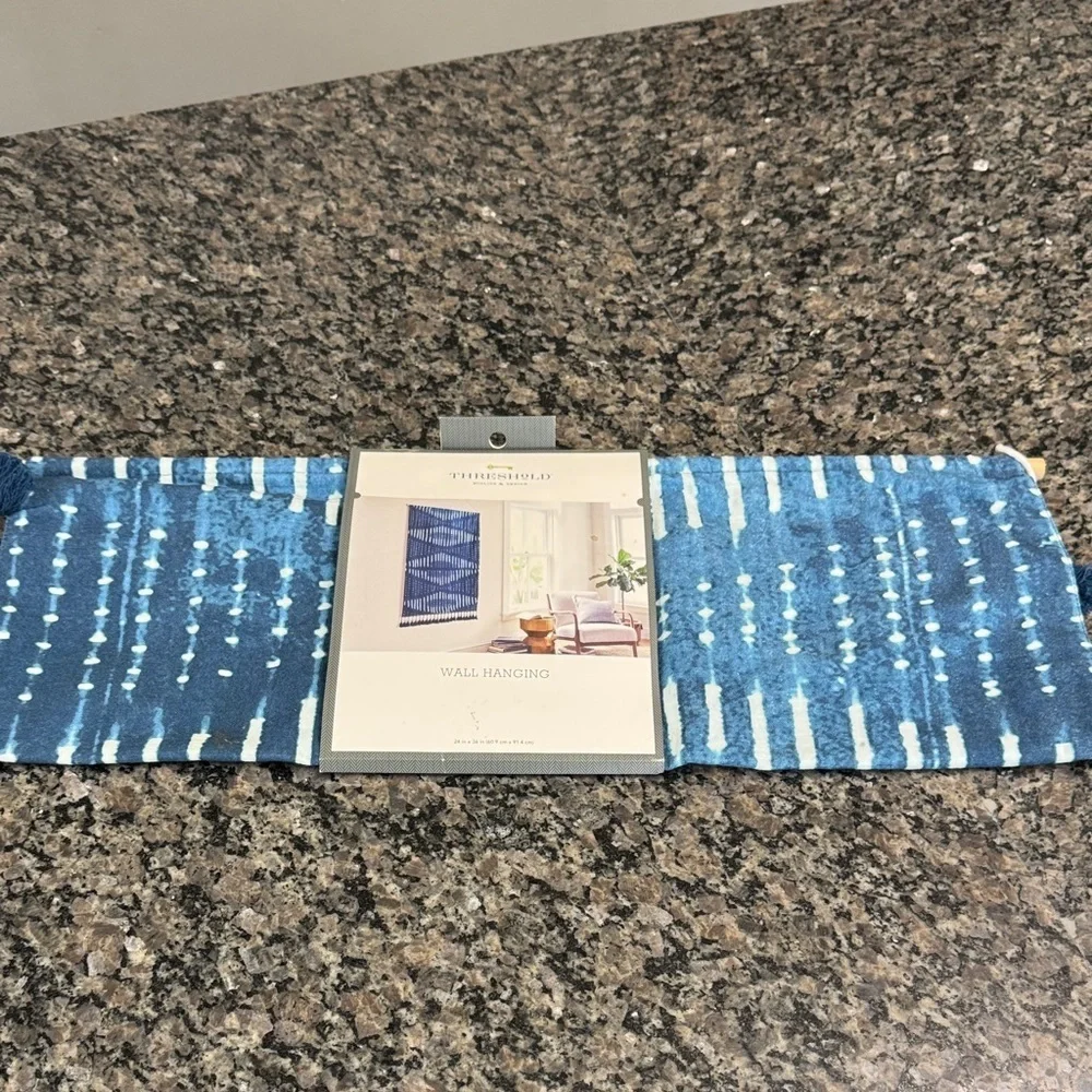 Threshold Navy and White Patterned Tapestry NWT